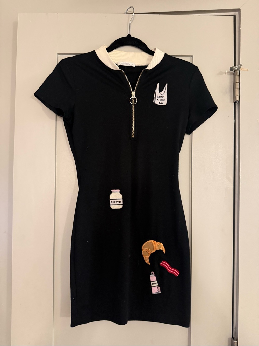 Zara Trafaluc Unique Patch Mini Dress